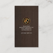 Fijne houtkorrel Elegant Simple Carpenter Visitekaartje (Achterkant)