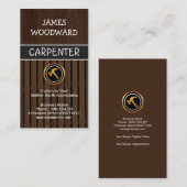 Fijne houtkorrel Voltooid Lumber Carpentry Visitekaartje (Voorkant / Achterkant)