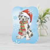 Fijne Howlidays Dog van Bretagne Feestdagenkaart (Staand voorkant)