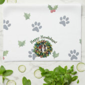 Fijne Howlidays Foto Afbeelding Theedoek (Gevouwen)