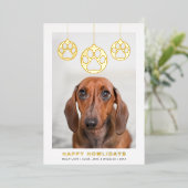 Fijne Howlidays Moderne Eenvoudige Hondsfoto  Folie Feestdagenkaart (Staand Voorkant)