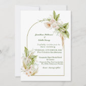 Fijne huwelijksuitnodiging sjabloon kaart (Voorkant)