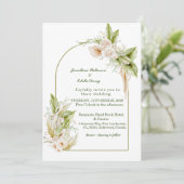 Fijne huwelijksuitnodiging sjabloon kaart (Staand voorkant)