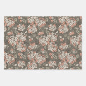 Fijne hydrang op een taupachtergrond inpakpapier vel (Voorkant 2)