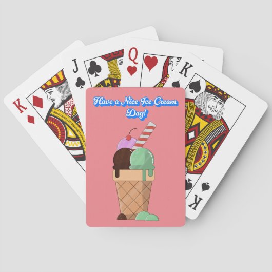 Fijne ijsdag! pokerkaarten (Achterkant)