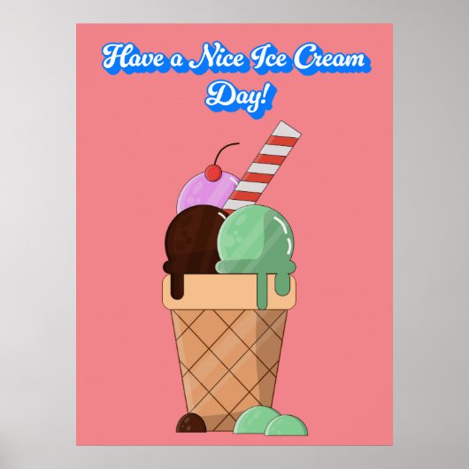 Fijne ijsdag! Poster (Voorkant)