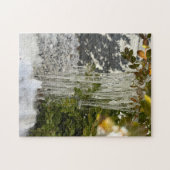 Fijne ijspegels aan een struik hangen legpuzzel (Horizontaal)