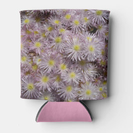 Fijne ijzige roze succulente bloemen blikjeskoeler