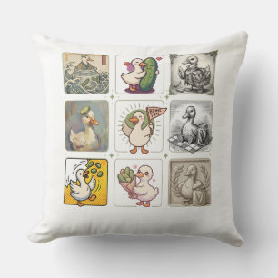 Fijne Illustratie van Eenden in Raster Kunst Kussen