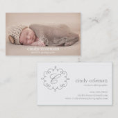 Fijne Initialen Visitekaartjes met Logo (Voorkant / Achterkant)