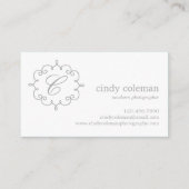 Fijne Initialen Visitekaartjes met Logo (Achterkant)