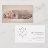 Fijne Initialen Visitekaartjes met Logo (Voorkant / Achterkant)