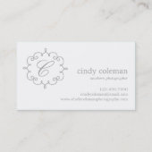 Fijne Initialen Visitekaartjes met Logo (Achterkant)