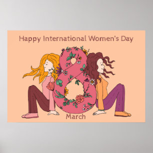 Fijne Internationale Vrouwendag (8 maart) Poster