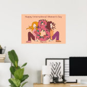 Fijne Internationale Vrouwendag (8 maart) Poster (Thuiskantoor)