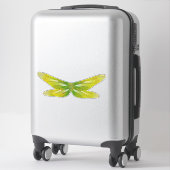 Fijne iriserende smaragdgroene libellen vleugels sticker (Koffer)