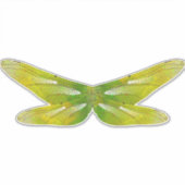 Fijne iriserende smaragdgroene libellen vleugels sticker (Voorkant)