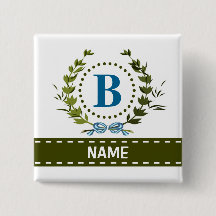 Fijne Ivy Wreath en Bow Name met Monogram B