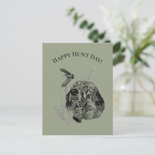 Fijne jachtdag! briefkaart (Staand voorkant)