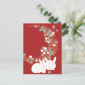 Fijne Japanse Cute Cool Girly Retro Floral Briefkaart (Staand voorkant)