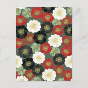 Fijne Japanse Cute Cool Girly Retro Floral Briefkaart