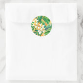 Fijne Jasmijnbloemen Ronde Sticker (Tas)