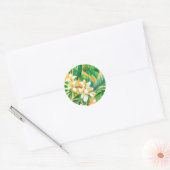 Fijne Jasmijnbloemen Ronde Sticker (Envelop)
