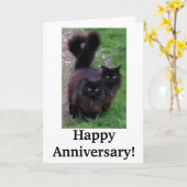 Fijne Jubileum Kat Card Kaart (Gele Bloem)