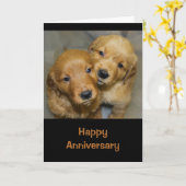 Fijne Jubileum op een klote doezelaar Kaart (Gele Bloem)