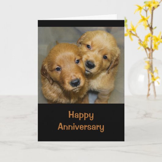 Fijne Jubileum op een klote doezelaar Kaart (Gele Bloem)