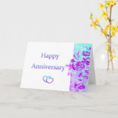 Fijne Jubileum (paars) Kaart (Gele Bloem)