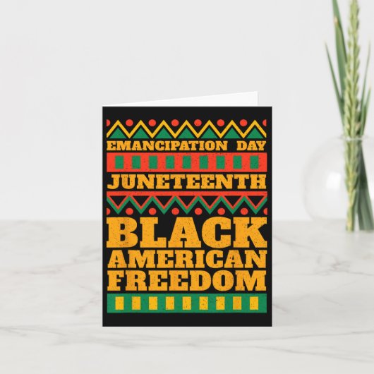 Fijne Juneteenth 1865 Vier Emancipatiedag B Kaart (Voorkant)