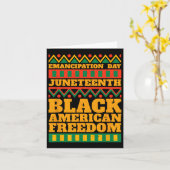Fijne Juneteenth 1865 Vier Emancipatiedag B Kaart (Gele Bloem)