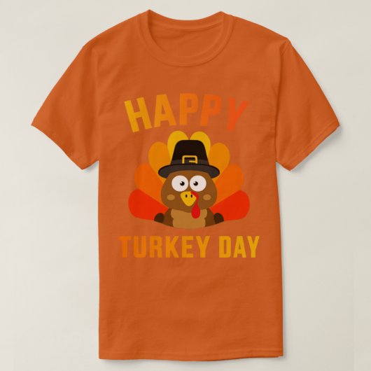 Fijne kalkoendag met schattige vogel voor Thanksgi T-shirt (Design voorkant)