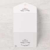 Fijne kalligrafie Alles in één trouw uitnodiging (Buitenkant)