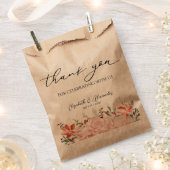 Fijne kalligrafie | Dank u huwelijksgunsttas Bedankzakje (Geknipt)