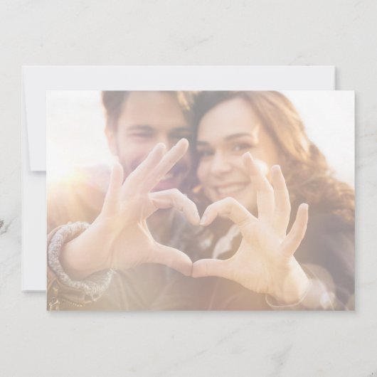 Fijne kalligrafie | Horizontaal fotowedden in Kaart (Achterkant)