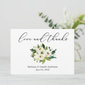 Fijne kalligrafie Liefde Bedankt Groene Bloemen (Staand voorkant)