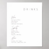 Fijne kalligrafie moderne handtekening drankjes bo poster (Voorkant)