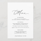 Fijne kalligrafie Moderne Romantische Bruiloft Menu (Voorkant)