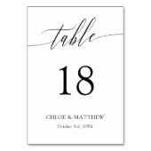 Fijne kalligrafie - Namen en huwelijksdatum Kaart (Achterkant)