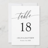 Fijne kalligrafie Namen en weddenschapsdatum Tabel (Voorkant)