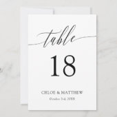 Fijne kalligrafie Namen en weddenschapsdatum Tabel (Achterkant)