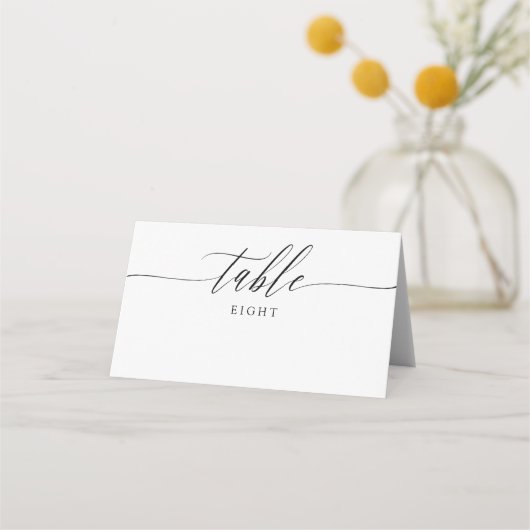 Fijne kalligrafie Namen & trouwdatum Plaats Ca Plaatskaartje (Voorkant)