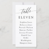 Fijne kalligrafie Tabelnummer gastnamen (Voorkant)