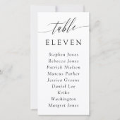 Fijne kalligrafie Tabelnummer gastnamen (Achterkant)