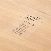 Fijne kalligrafie tafel plaatskaart (Laagn)