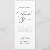 Fijne kalligrafie Thee Dank je wel Kaart ontvangen (Voorkant)