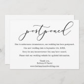 Fijne kalligrafie Uitgestelde Kaart van de Datum v (Voorkant / Achterkant)