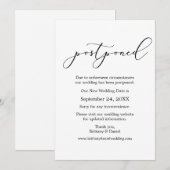 Fijne kalligrafie Uitgestelde Kaart van de Datum v (Voorkant / Achterkant)